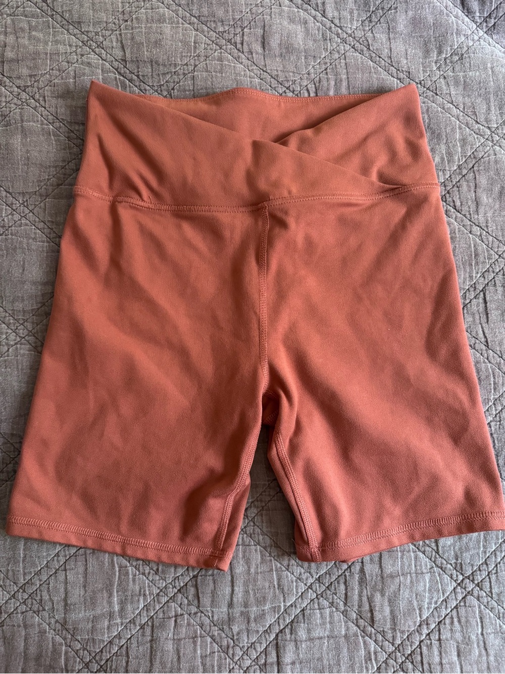 Balance Collection Women's High-Waist Bike Shorts in Rust